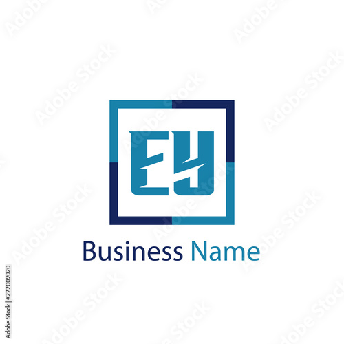 Initial Letter EY Logo Template Design