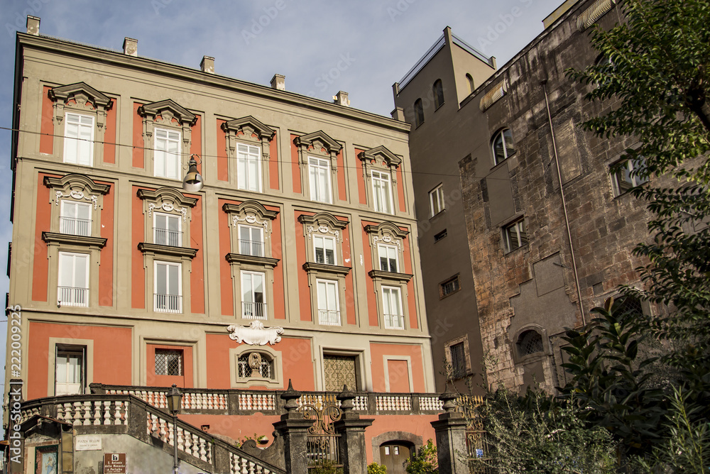 Obraz premium Sant'Antonio delle Monache in Bellini squarein Naples, Italy.