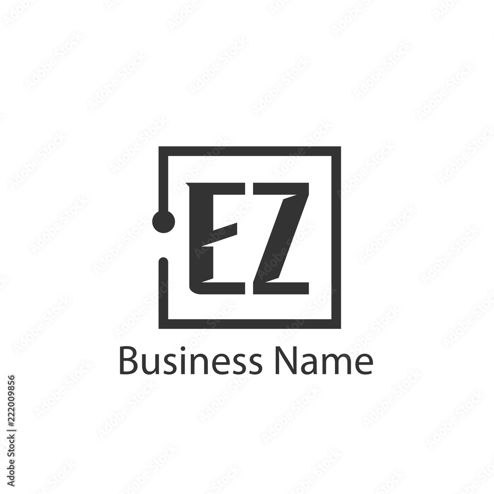 Initial Letter EZ Logo Template Design
