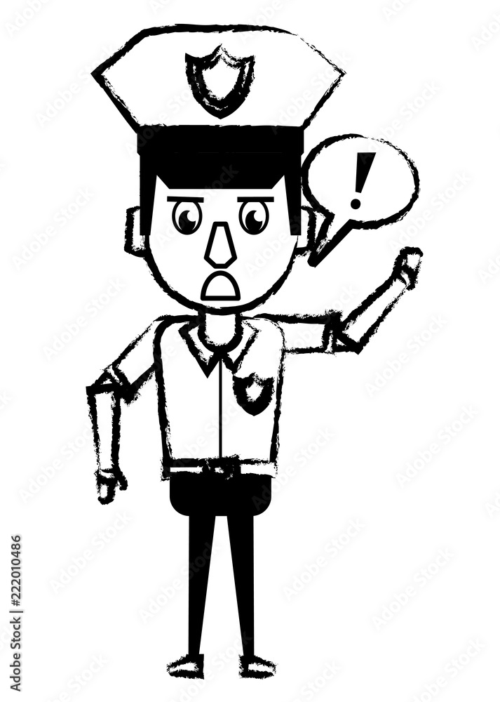 Police officer cartoon sketch Police officer cartoon sketch