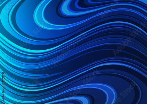 Beautiful Waving Dark Blue Abstract background Wonder and Curve concept design for texture and template with space for text input Vector Illustration.