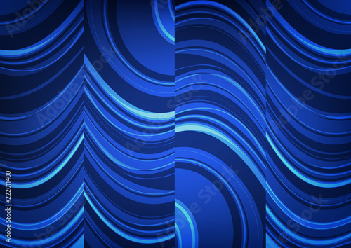 Modern Blue Wonder Style Abstract background,imagination and Curve concept,design for texture and template,with space for text input,Vector,Illustration.