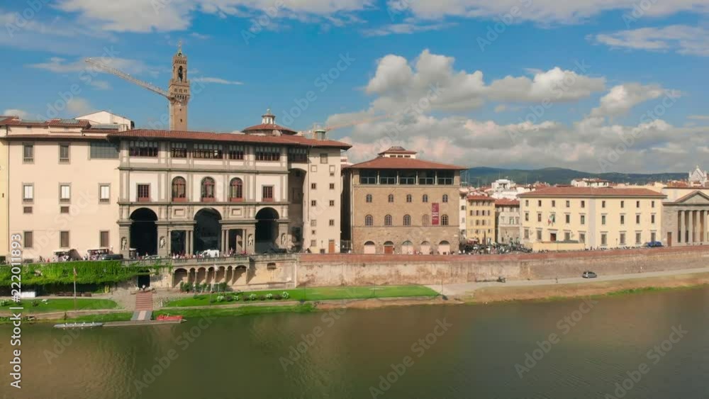 Aerial view of the Florence city, Arno river promenade and Cathedral of Santa Maria del Fiore 4K Drone Video Aerial view of the Florence city, Arno river promenade and Cathedral of Santa Maria del Fiore 4K Drone Video