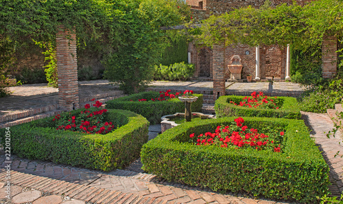 Garden with flowers in the ...