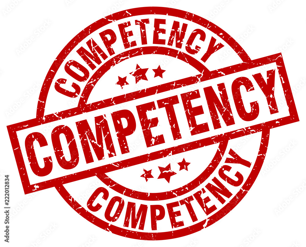 competency round red grunge stamp competency round red grunge stamp
