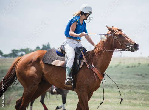 Woman Plays Polocrosse