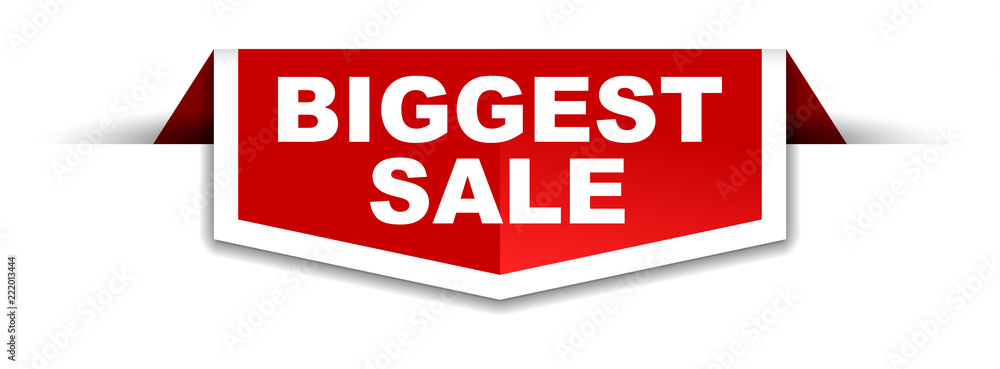 red and white banner biggest sale red and white banner biggest sale