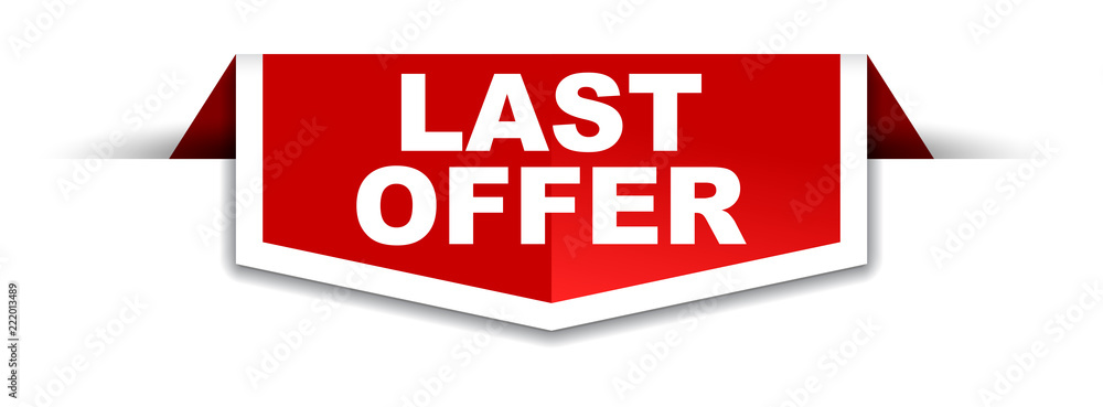 red and white banner last offer red and white banner last offer