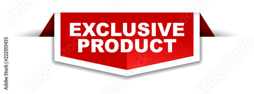 red and white banner exclusive product