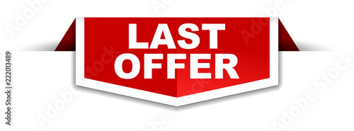red and white banner last offer