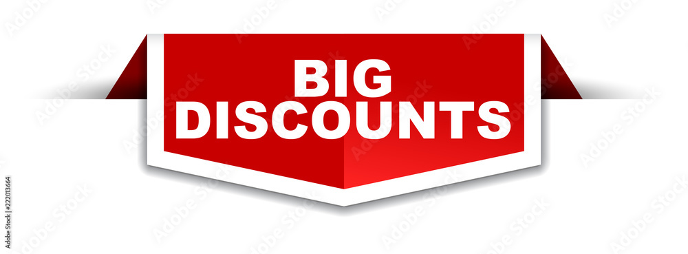 red and white banner big discounts red and white banner big discounts