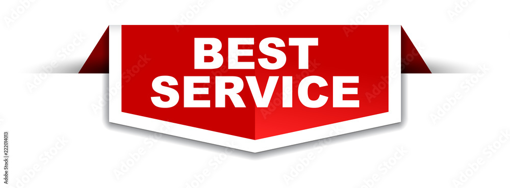 red and white banner best service red and white banner best service