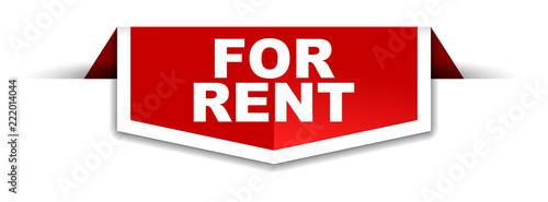 red and white banner for rent