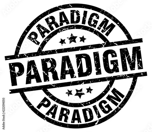 paradigm round grunge black stamp
