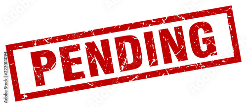 square grunge red pending stamp