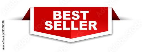red and white banner best seller
