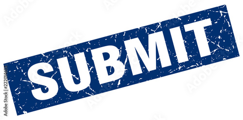square grunge blue submit stamp