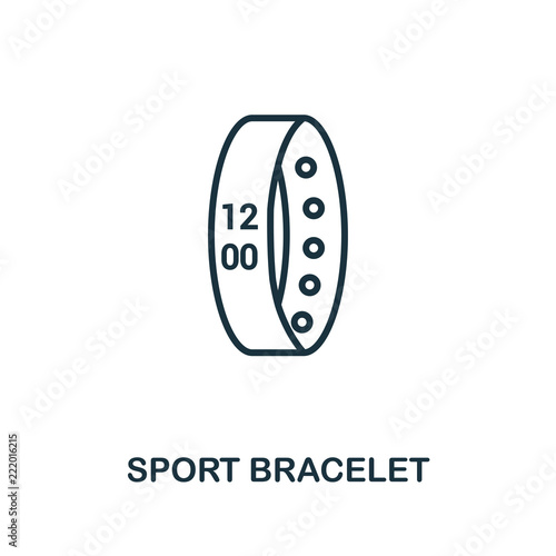 Sport Bracelet icon. Monochrome style design from visual device icon collection. UI. Pixel perfect simple pictogram sport bracelet icon. Web design, apps, software, print usage.