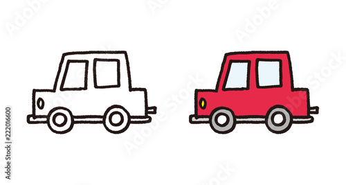 手描きの車イラスト