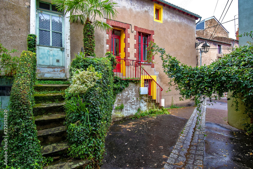 Trentemoult village in France colorful houses Trentemoult village in France colorful houses