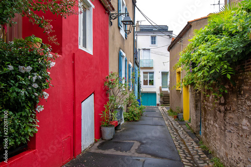 Fototapeta Naklejka Na Ścianę i Meble -  Trentemoult village in France colorful houses