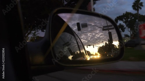 POV driving a car at night in California in 4k slow motion 60fps