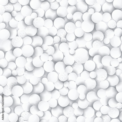 Abstract geometric shape from gray circles, vector background.