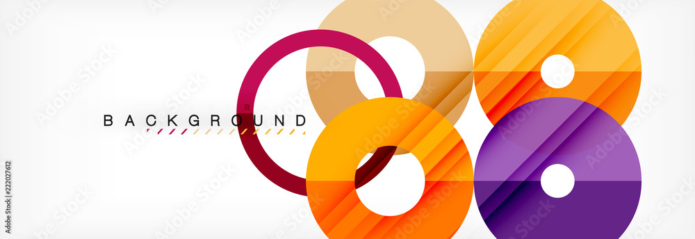 Naklejka premium Geomtric modern backgrounds, rings abstract template