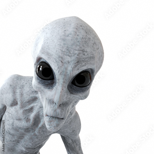 3d rendered illustration of a humanoid alien Fototapet