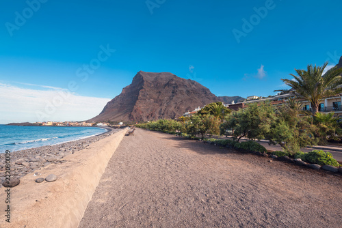 Valle Gran rey beach in La Gomera, Canary islands, Spain. photo