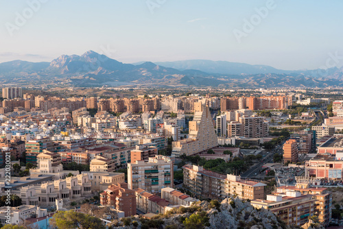 Alicante cityscape aerial view. Spain.