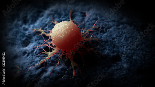3d rendered medically accurate illustration of a cancer cell photo