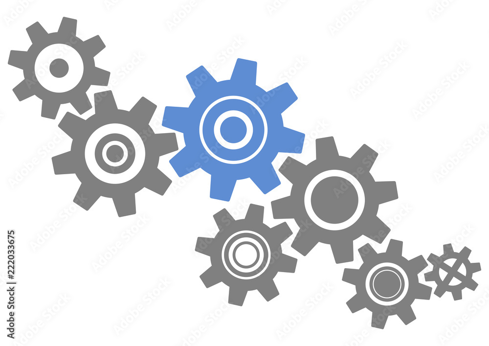 Abstract gears industrial technology vector background