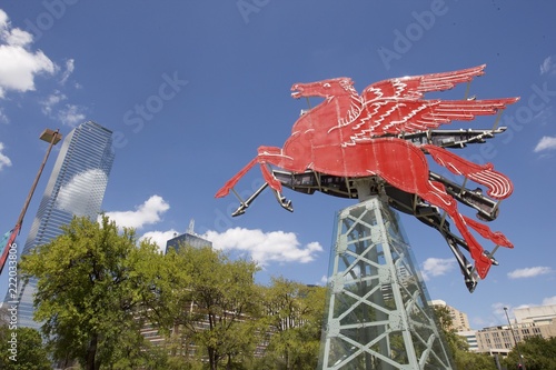 Dallas Pegasus - Skyline with Trees and Bank of America Building photo