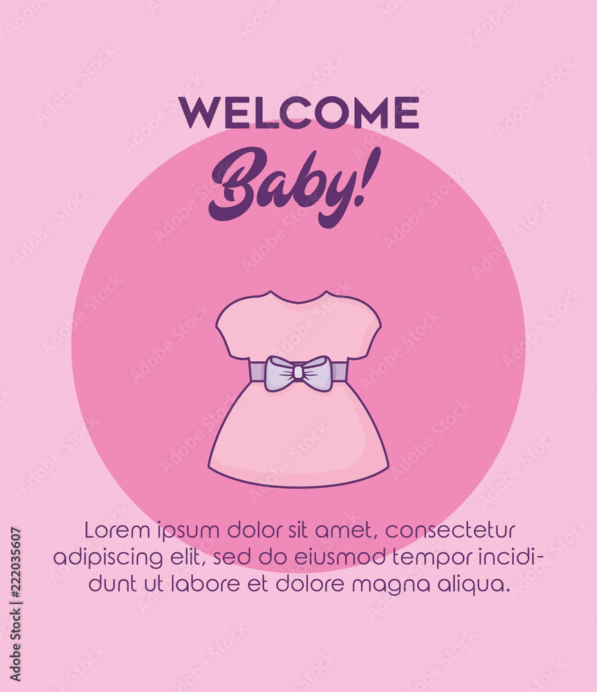 baby shower card with girl dress baby shower card with girl dress