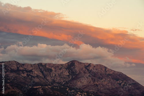 Beautiful landscape of Budva. Montenegro. Sea and mountains © alipko