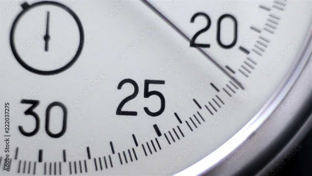 Video showing close-up Stopwatch. Clock on a dark background Video showing close-up Stopwatch. Clock on a dark background