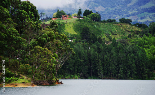 Guatape Lake (El Penol) in Antioquia, Medellin, Colombia, South America photo