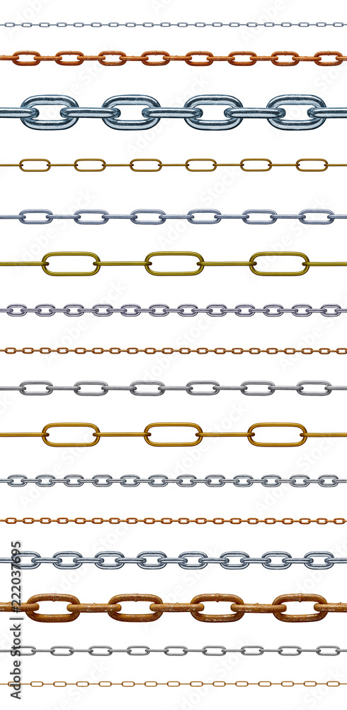 Fototapeta premium chain link metal steel