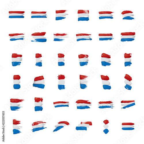 Netherlands flag, vector illustration on a white background
