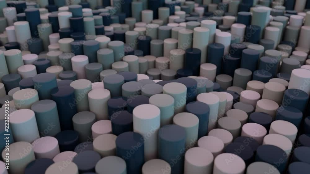 4K Abstract Cylinders. Seamless Looping 4K Abstract Cylinders. Seamless Looping