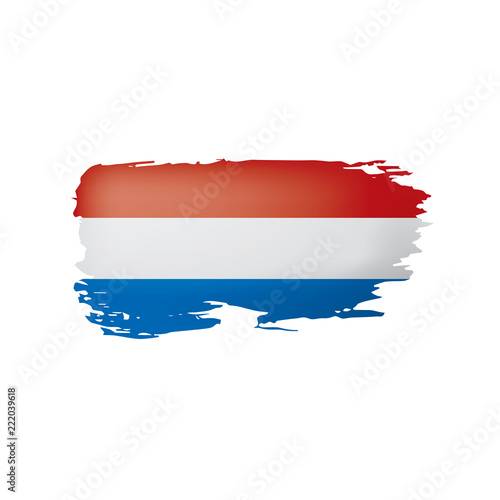 Netherlands flag  vector illustration on a white background