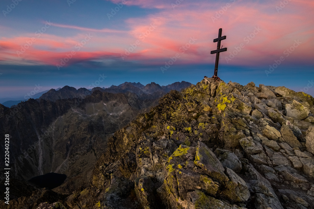 Sunset/sunrise series from the top of spectacular mountain called ...