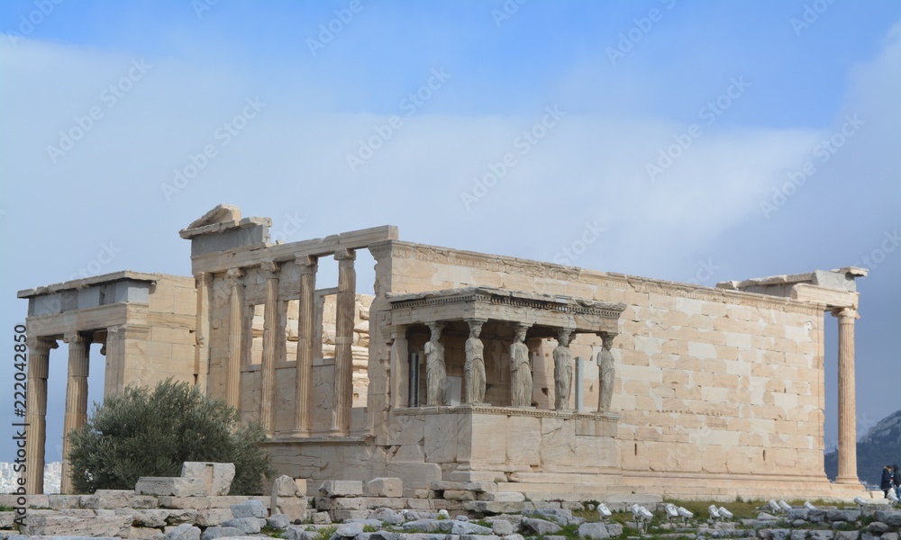 Ancient building of the Acropolis in Greece