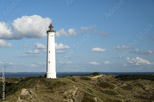 lighthouse on denmarks west coast  europe