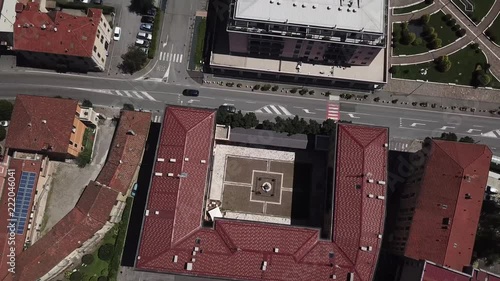 Drone flying over Val Trompia in Italy photo