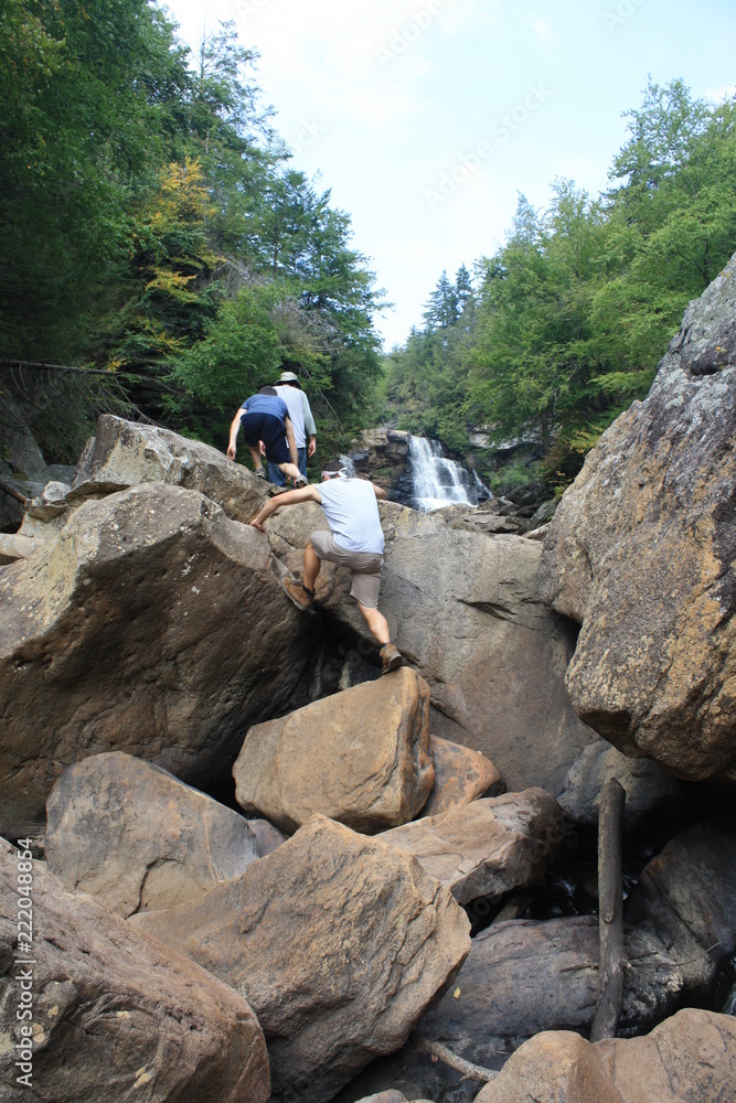 Climbing to the Waterfall