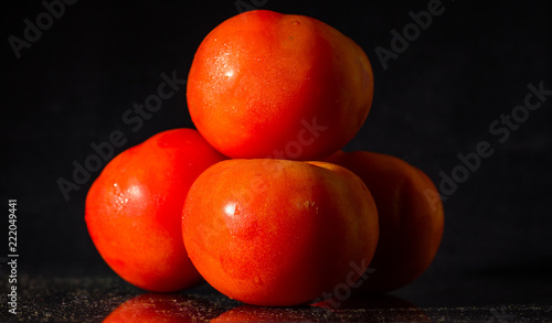 Pile of tomatoes freshly picked and washed