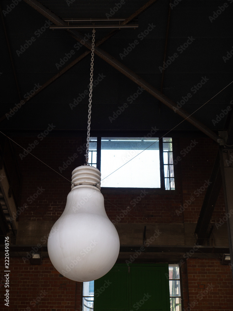 Giant Lightbulb In The Old Hannahs Factory In Wellington