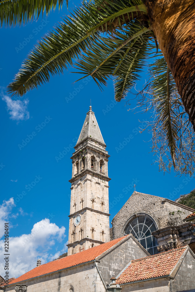 Saint Nikola Church tower in Perast